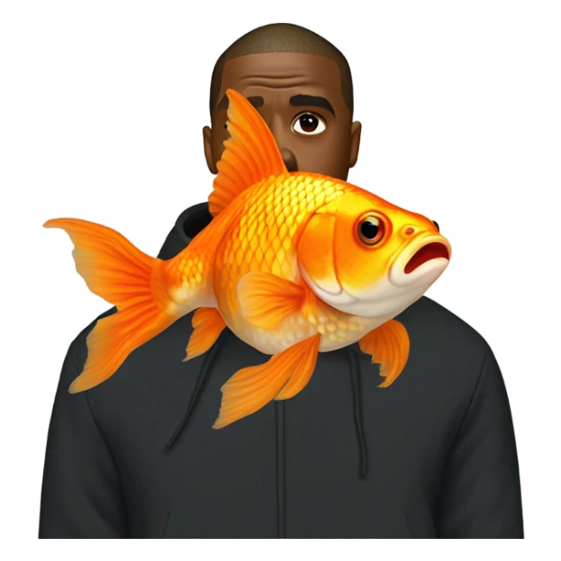 a golfish hybrid with kanye west sticker