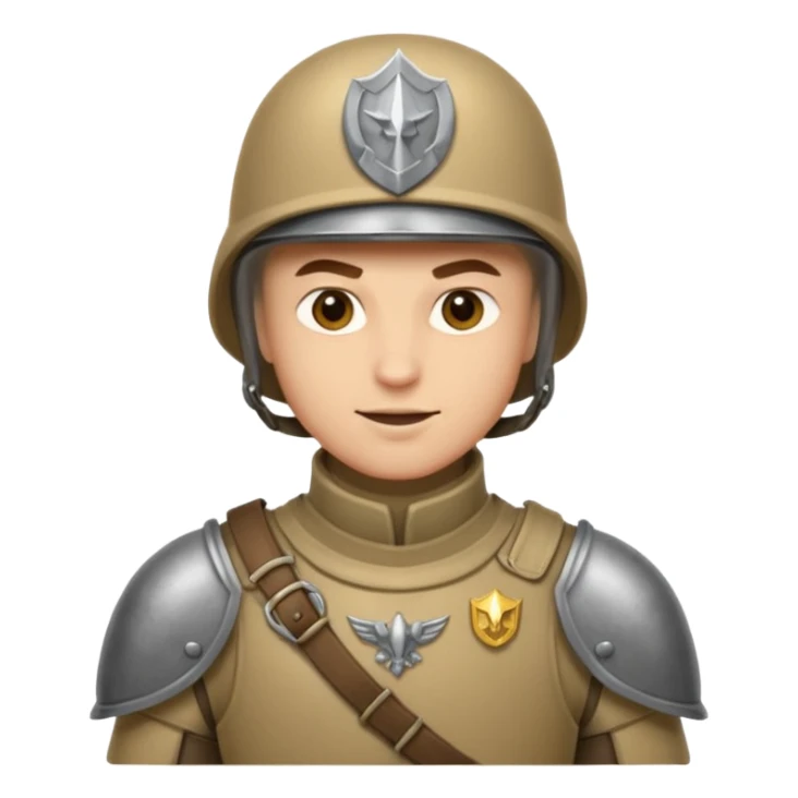 A swift auxiliary soldier in lighter armor, confidently smirks as he prepares to charge.
 sticker