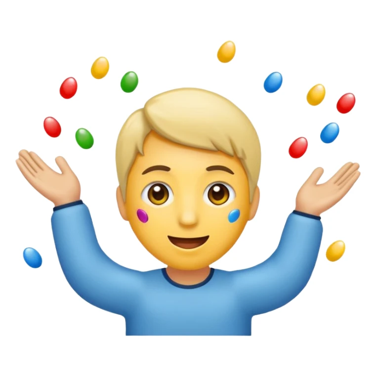 Erstell mir ein Emoji wo jemand ein Rennen gewinnt mit Konfetti sticker