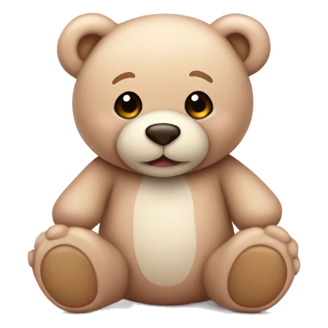 beige teddy bear make him extremely cute with baby pink noss sticker