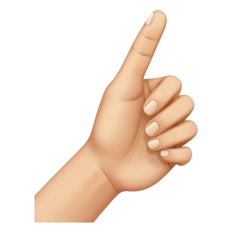 holding up middle finger index finger and thumb and the rest down sticker