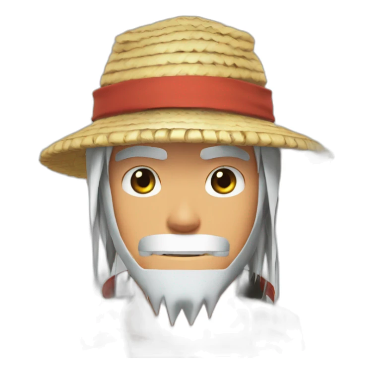 Naruto avec le chapeaux de paille de luffy sticker