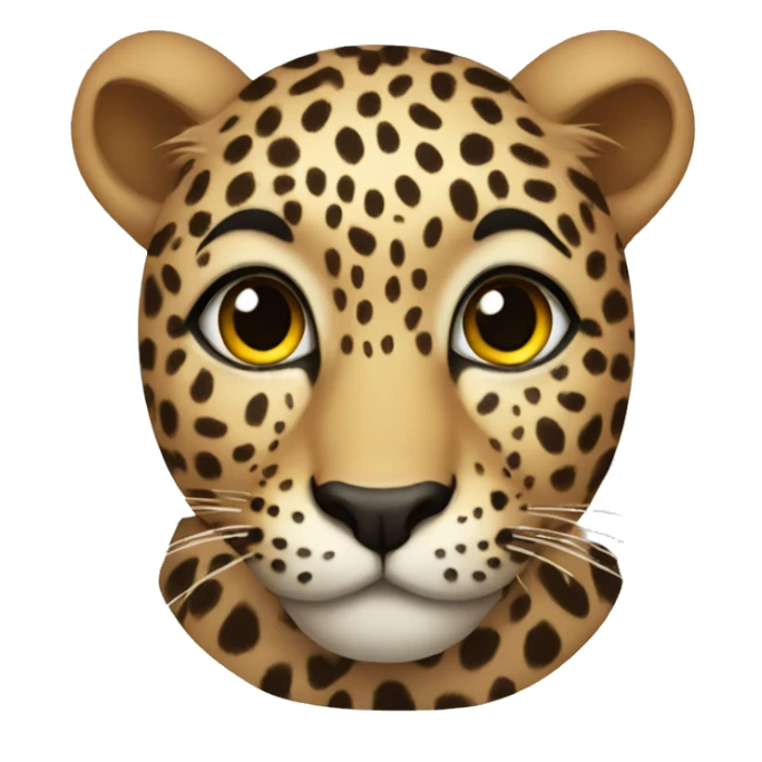 leopard with lashes sticker