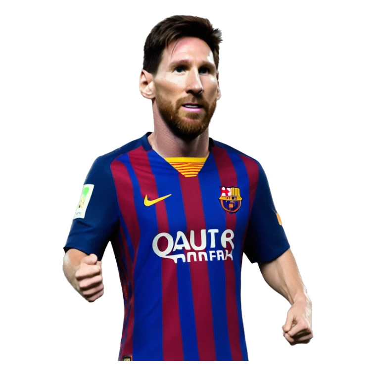 Messi con el gesto de los dedos hacia arriba sticker