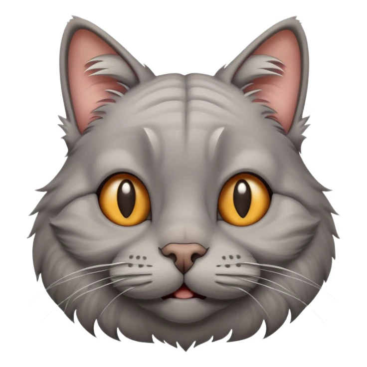 "goofy" cat that looks like an old grandma sticker