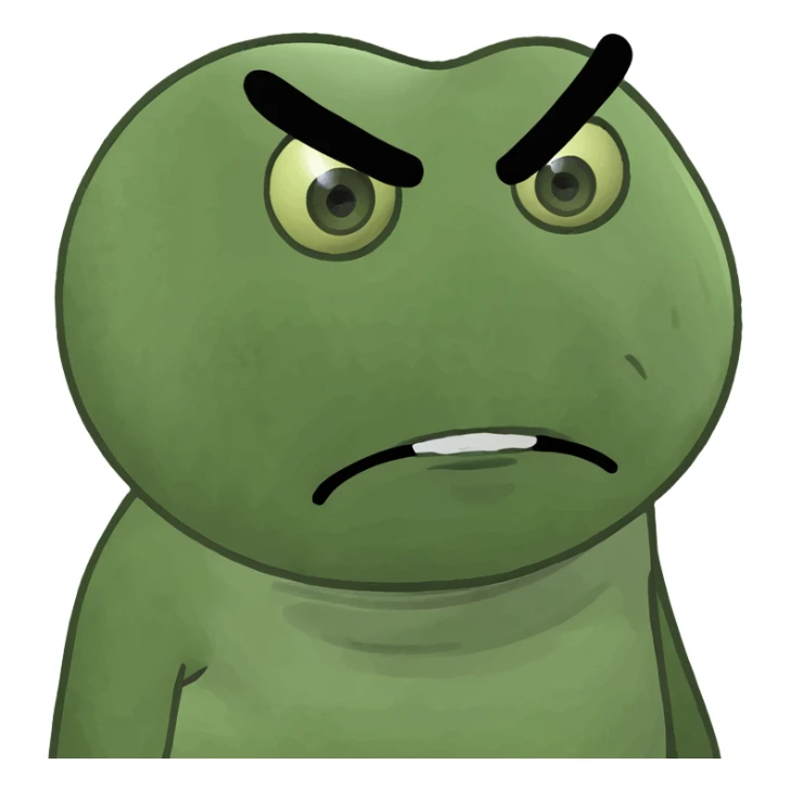 Un emoji enojado y confundido  sticker