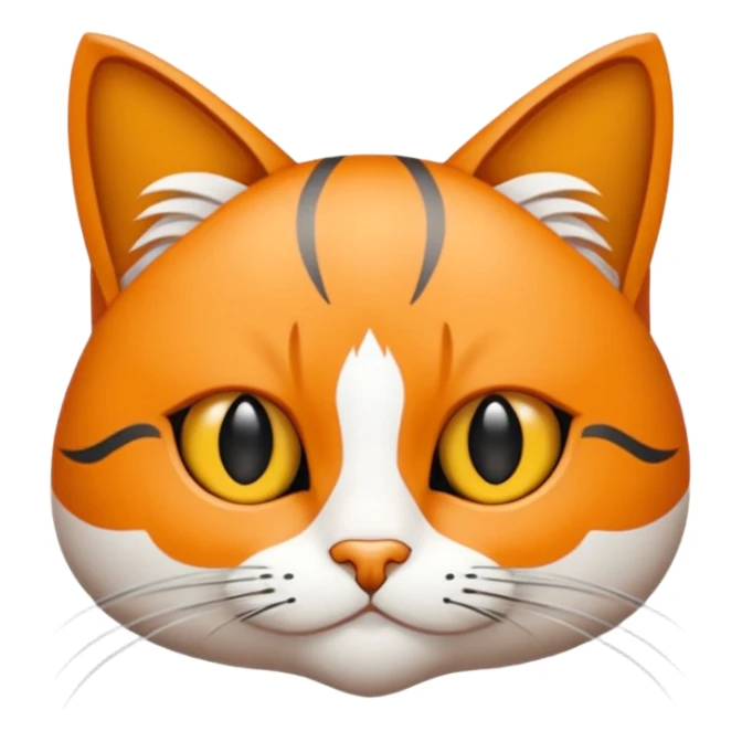 Kedi şeklinde Gülen bir yüz sticker