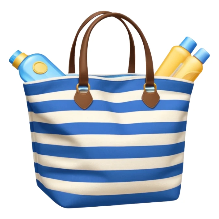 summer-themed emoji of a beach bag sticker