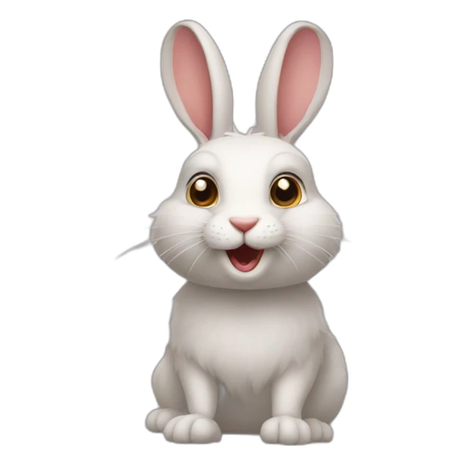 rabbit crazy  sticker