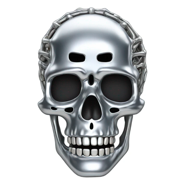 skeleton made out of chrome sticker