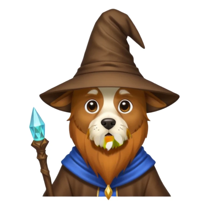 Dog wizard sticker