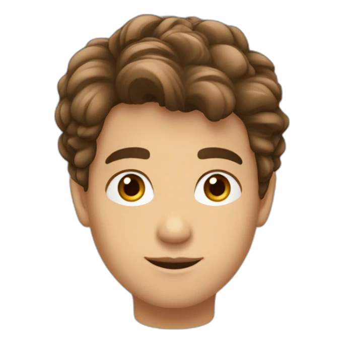 un garçon français cheveux brun yeux bruns sticker