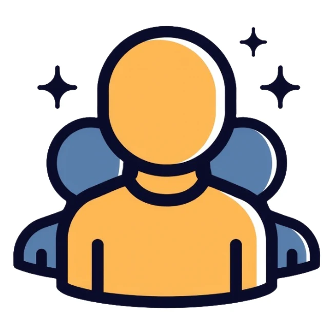 team symbol with people icons sticker