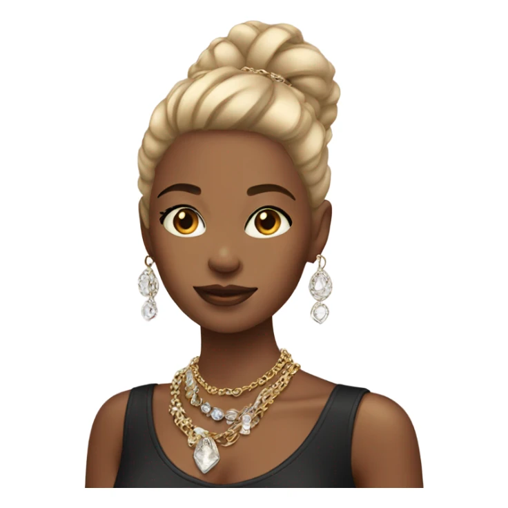 fashionable girl with jewelry  sticker