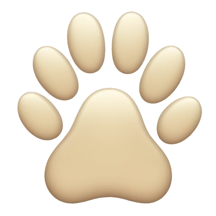 Cute little dog paw in light colors  sticker