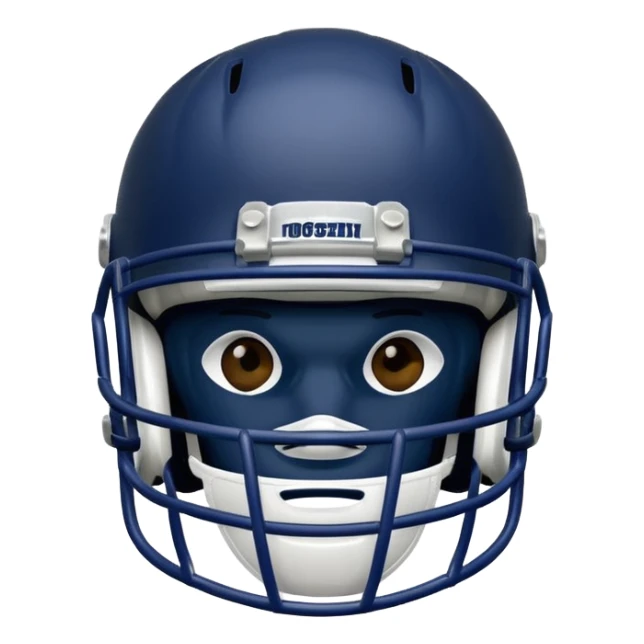 College football player helmet in a deep, dark color sticker