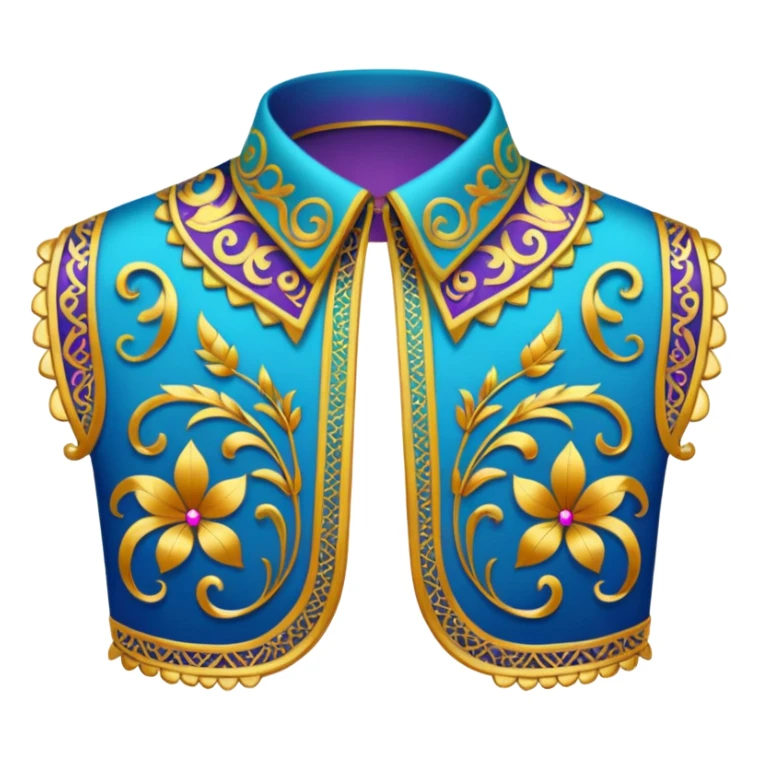 decorative colorful shirt collar sticker