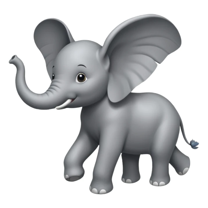 Flying elephant sticker
