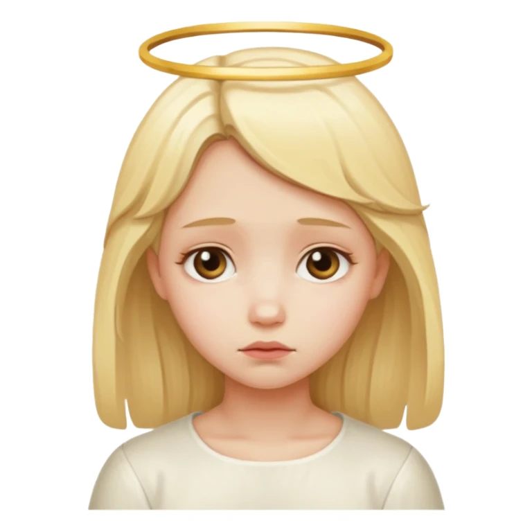 blonde girl angel, sad sticker