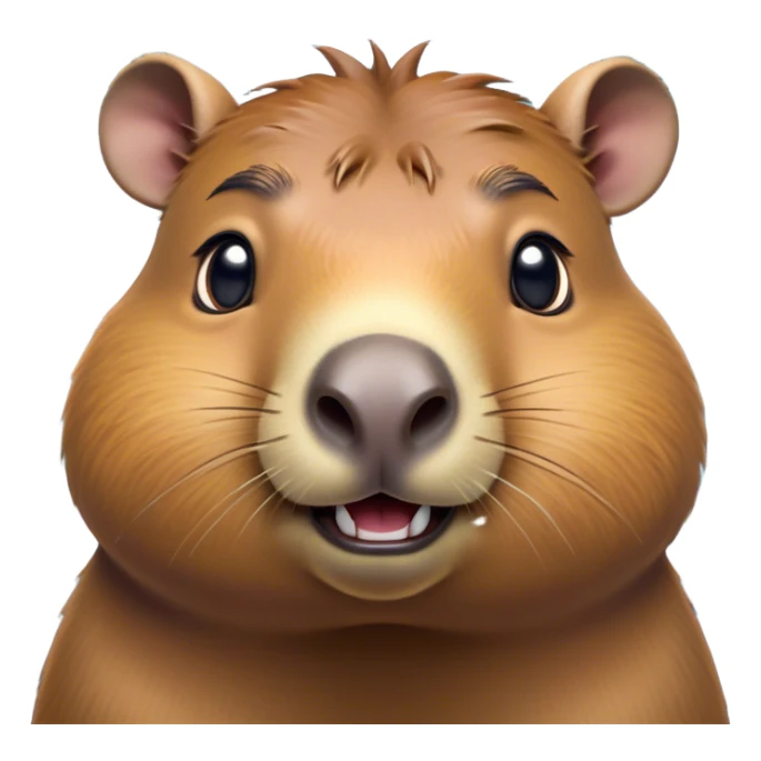 Cinematic Comical Capybara Portrait Emoji, Head tilted dramatically with an exaggeratedly shocked expression, featuring a robust, rotund build with wide, comically expressive eyes full of humorous disbelief, Simplified yet hilariously expressive features, highly detailed, glowing with a slightly sassy natural glow, high shine, dramatic yet playful, stylized with an air of quirky charm, soft glowing outline, capturing the essence of a meme-worthy capybara that looks ready to side-eye its way into viral fame! sticker