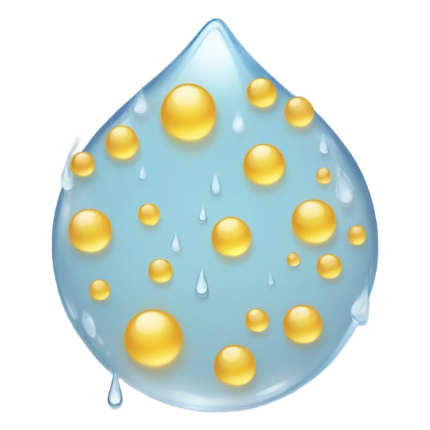 First on top of water drops sticker