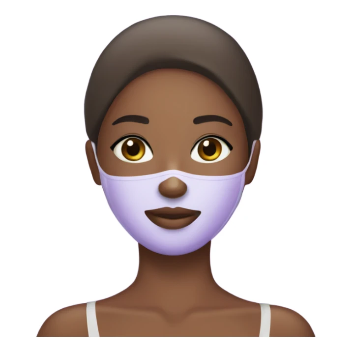 Skin care girl with lavender face mask sticker