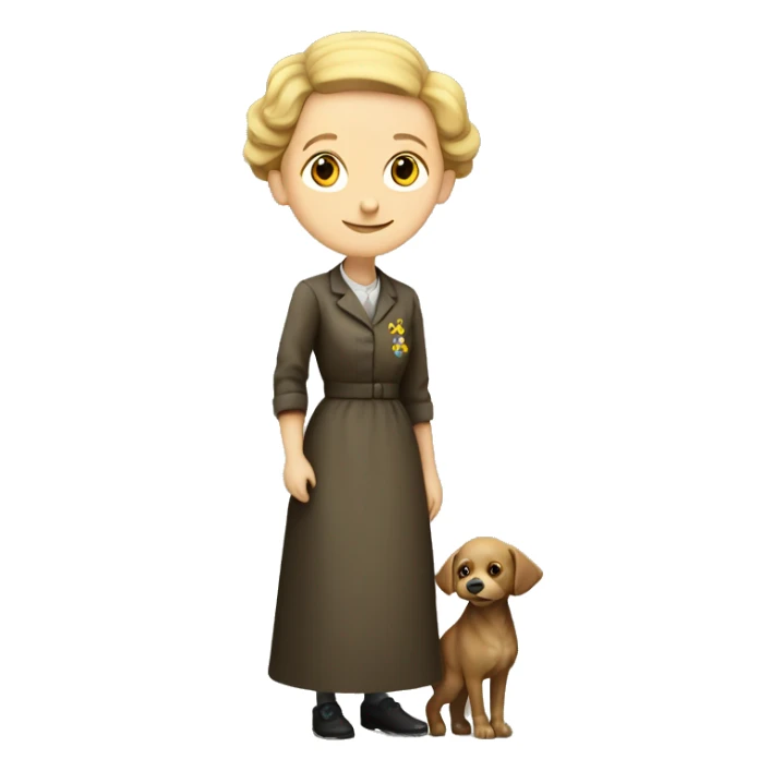 marie curie with little dother irene standing sticker