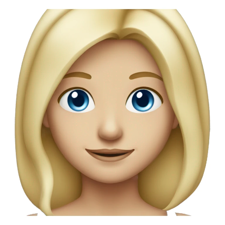 Blue eyed Blonde girl smirking  sticker