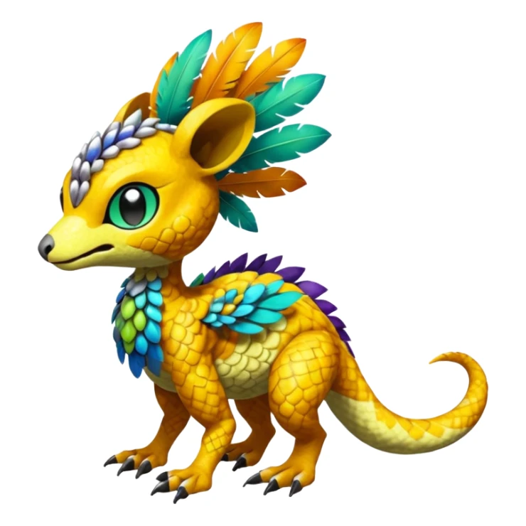 Meloetta-Agumon-Trico-Pokémon-Digimon-Fakémon-fusion-hybrid-creature sticker