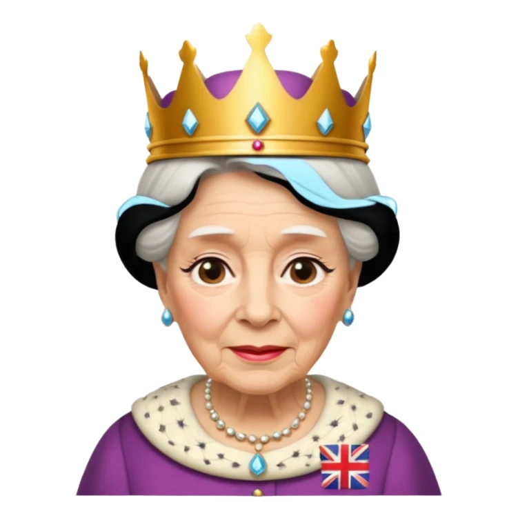 Elizabeth la reine d’Angleterre vielle  sticker