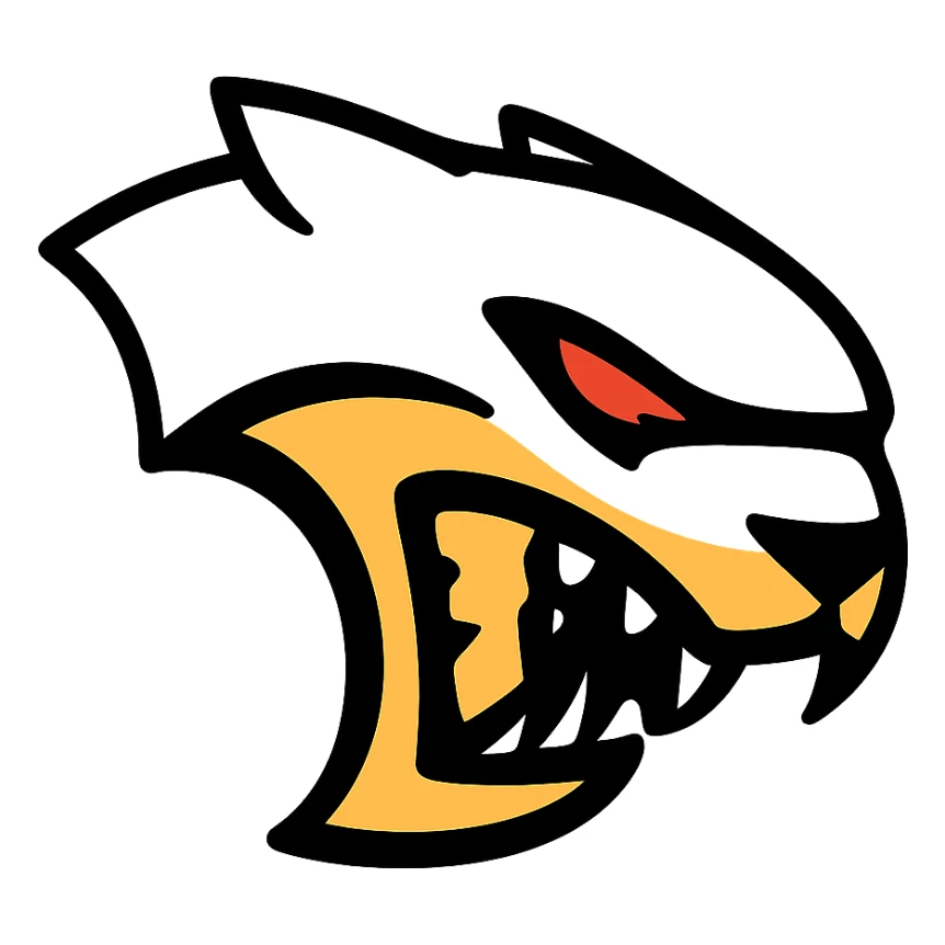 Hellcat SRT logo, bold, aggressive, modern, suitable for automotive branding, sharp lines, dynamic style sticker