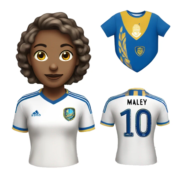 Jesse Maley female leeds united shirt and badge sticker