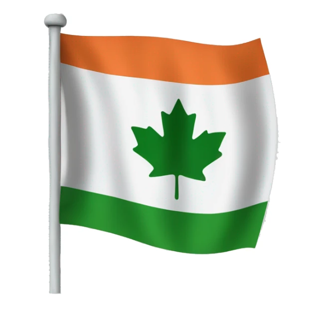 genrate flag with chinar/maple leaf in middle of kashmir  sticker