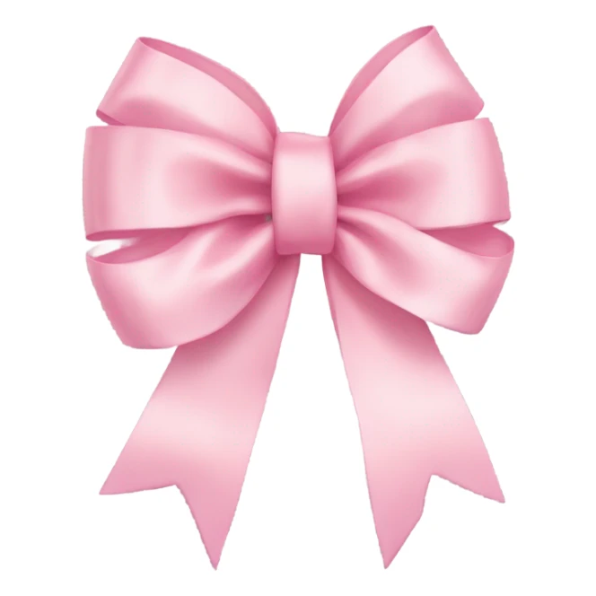 light pink ribbon bow sticker