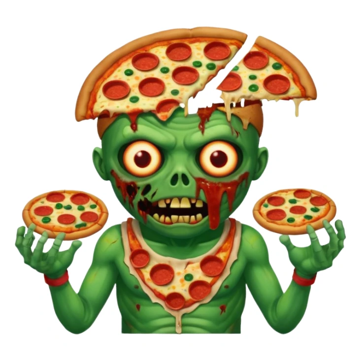a glitch abomination with hands for a head, a baskeball stomach, pizza eyes, eyepatch, and zombie wounds sticker