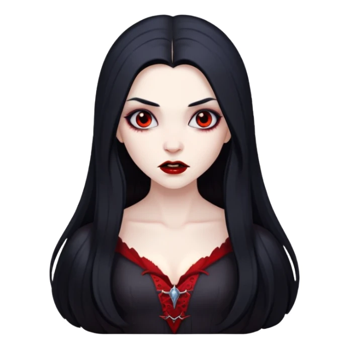 girl vampire with long hair  sticker
