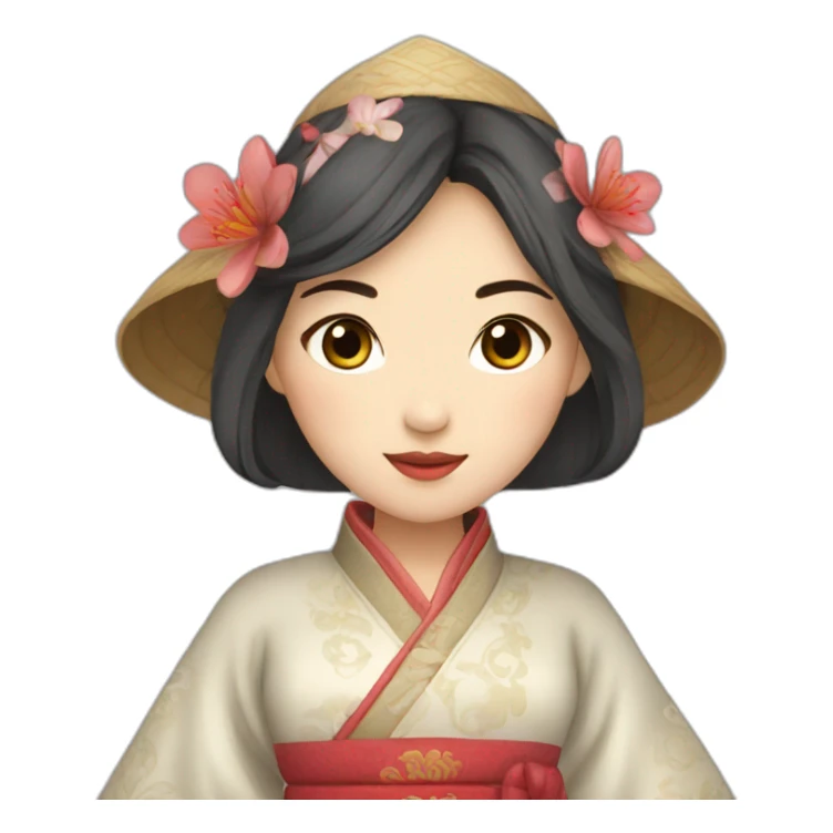 a girl from medieval china in a beautiful outfit sticker