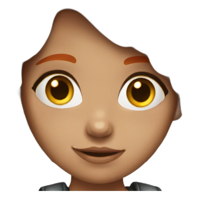 A girl with red hair in a party sticker