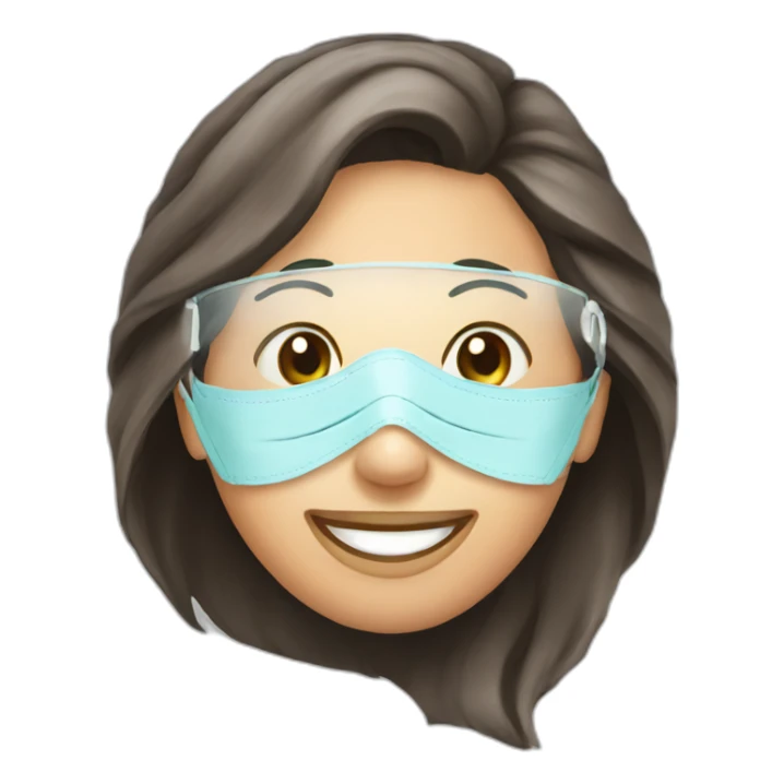 happy nurse with mask sticker
