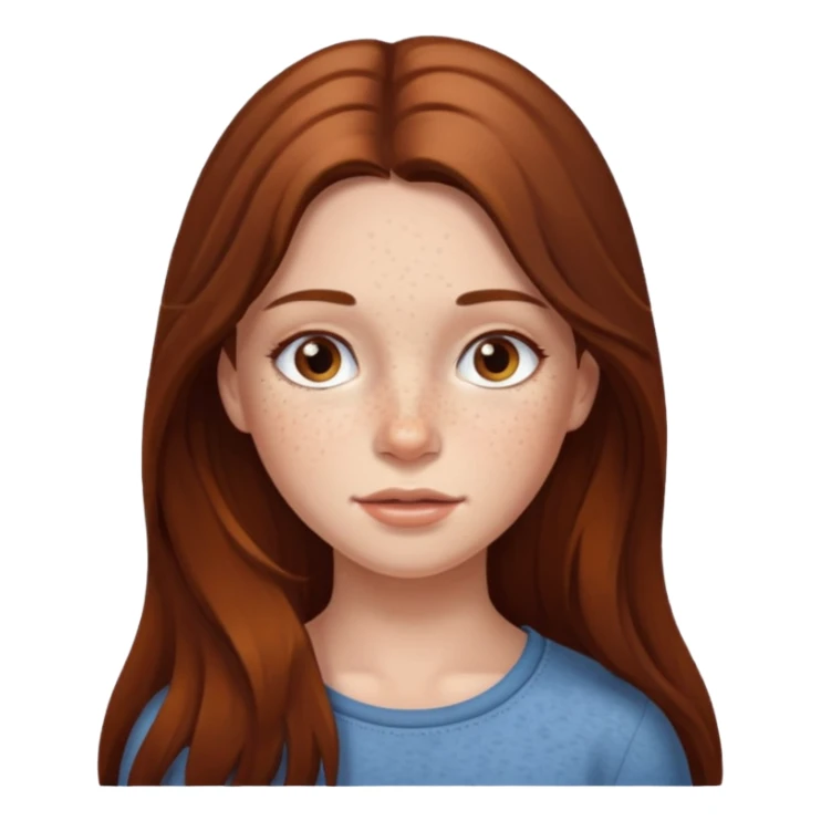 kahverengi uzun saçlı kız sticker