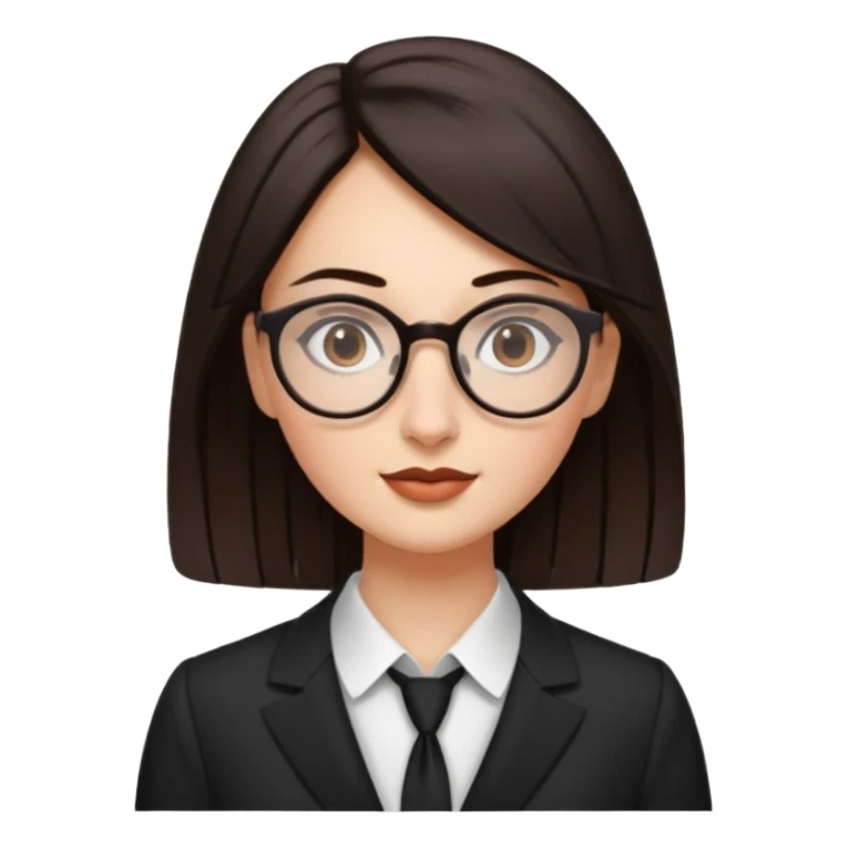 pria tinggi dengan menggunakan pakaian formal memakai kacamata bulet hidung mancung, berambut hitam namun agak coklat sticker