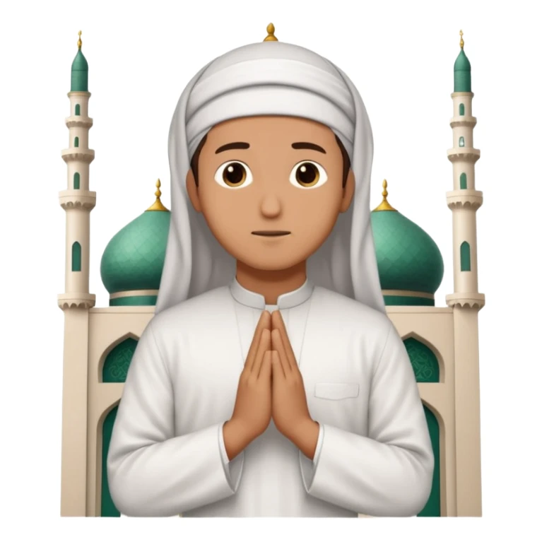 A person praying in Islam religion  make it a 2d pls sticker