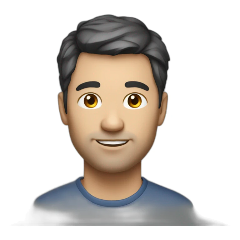 software engineer guy, 40 years old, still looks young with dark short hair sticker