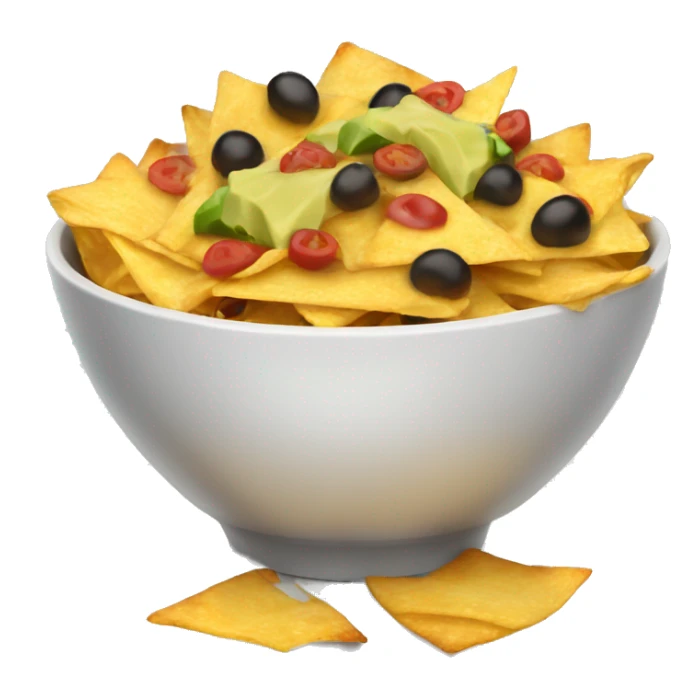 a bowl of loaded nachos without eyes sticker