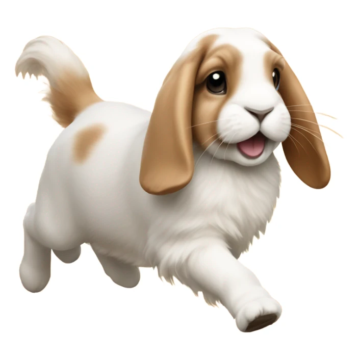 Orange holland lop running away sticker