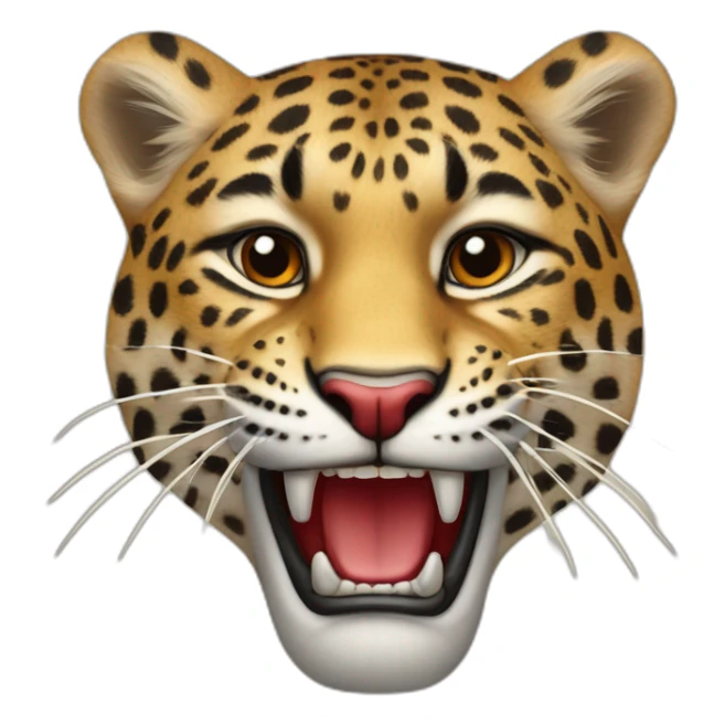 Léopard avec des dents rouge sticker