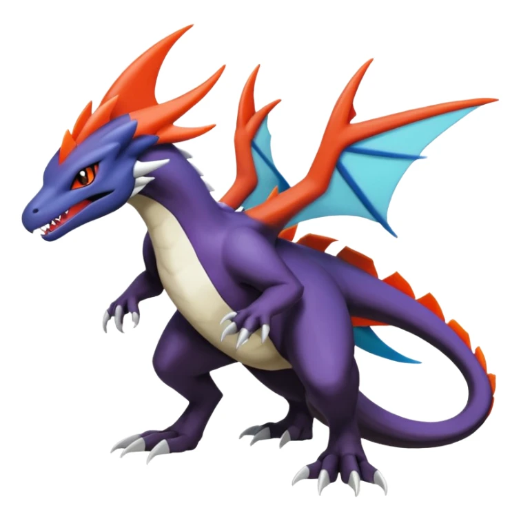Noivern-Salandit-Latios-Lugia-Fakémon-hybrid-creature (full body)  sticker