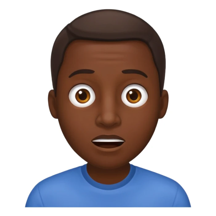 homme créole réunionnais  étonné  sticker