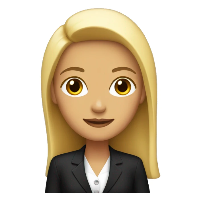 woman in a black suit sticker