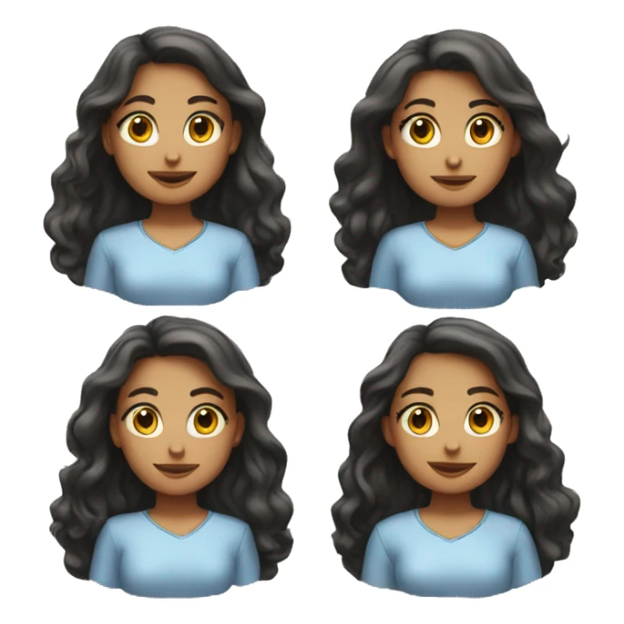 team of 4 girls friend sticker